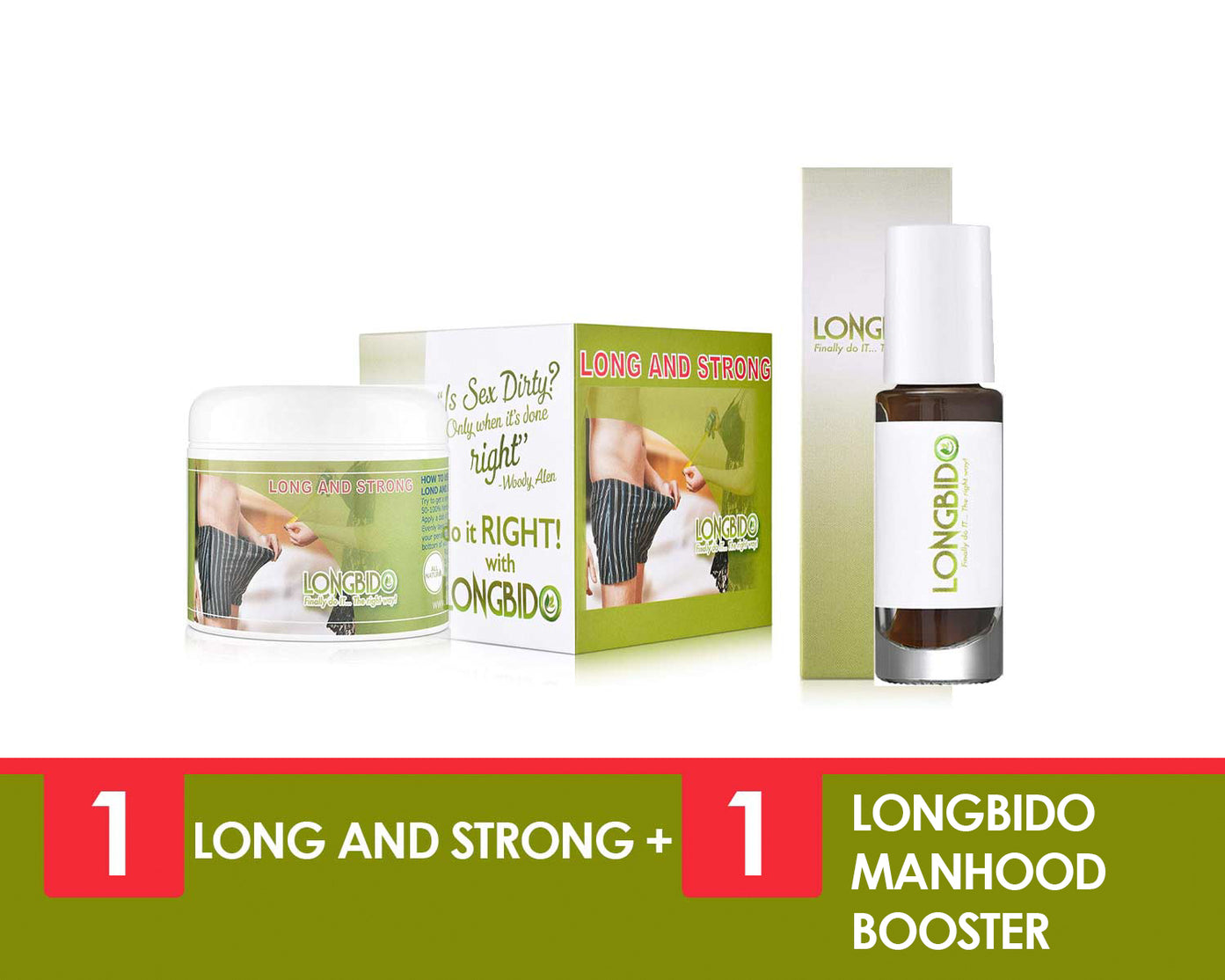 ❝ If you have premature ejaculation problem. Just get Longbido… Thank me later ❞ Kevin This is a bundle that is designed to give you length and growth with long and strong and the Longbido manhood will naturally solve your ED problems